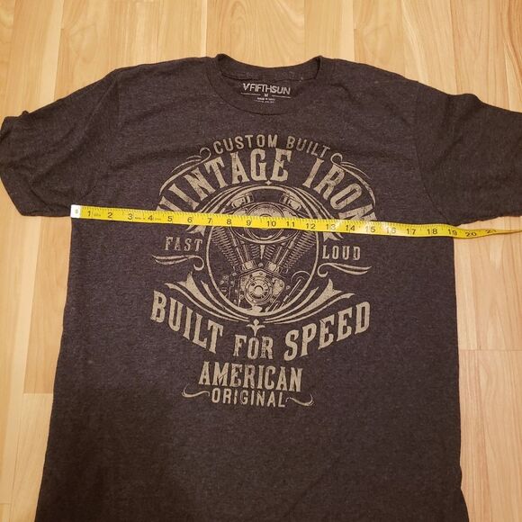 Fifth Sun Vintage Iron Built for Speed Motor Tee Size Medium - Picture 5 of 9